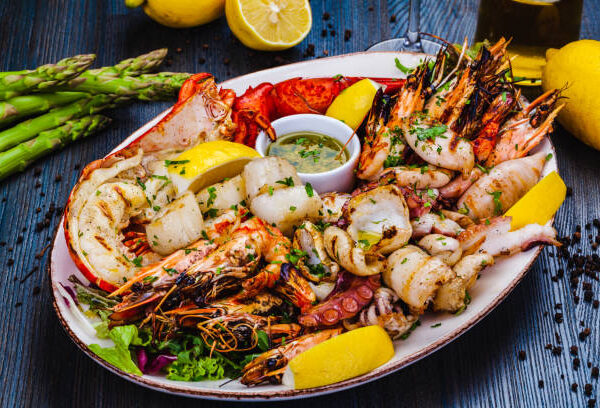 Grilled Seafood Platter (1-2 PAX) - Butter Garlic Sauce, Creole Sauce, Butter Lemon Sauce