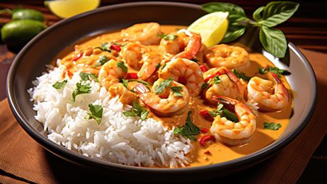Giant Prawns in Red Sauce