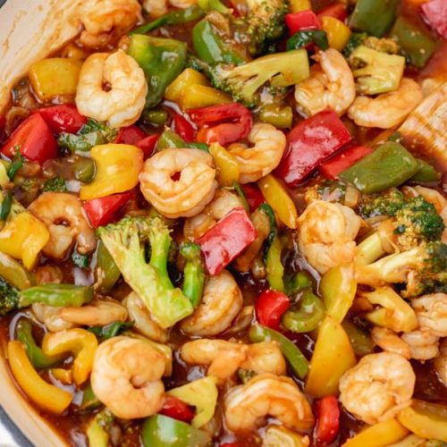 Grilled Giant Prawns WIth Mix Fresh Vegetables and Yellow Rice