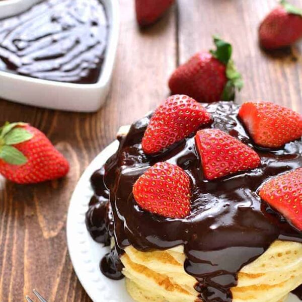 Pancakes - Chocolate sauce / maple syrup / mix berries / banana / roasted walnut / whipped cream