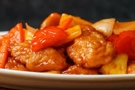 Sweet & Sour Fish With Rice & Salad