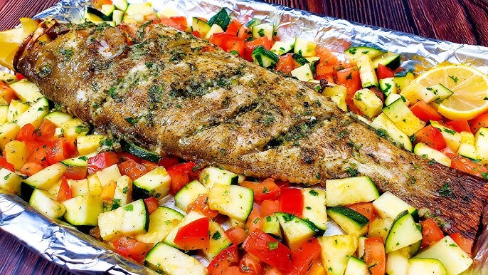 Grilled Whole Fish With Mediterranean Salad